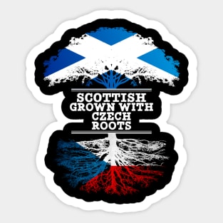 Scottish Grown With Czech Roots - Gift for Czech With Roots From Czech Republic Sticker